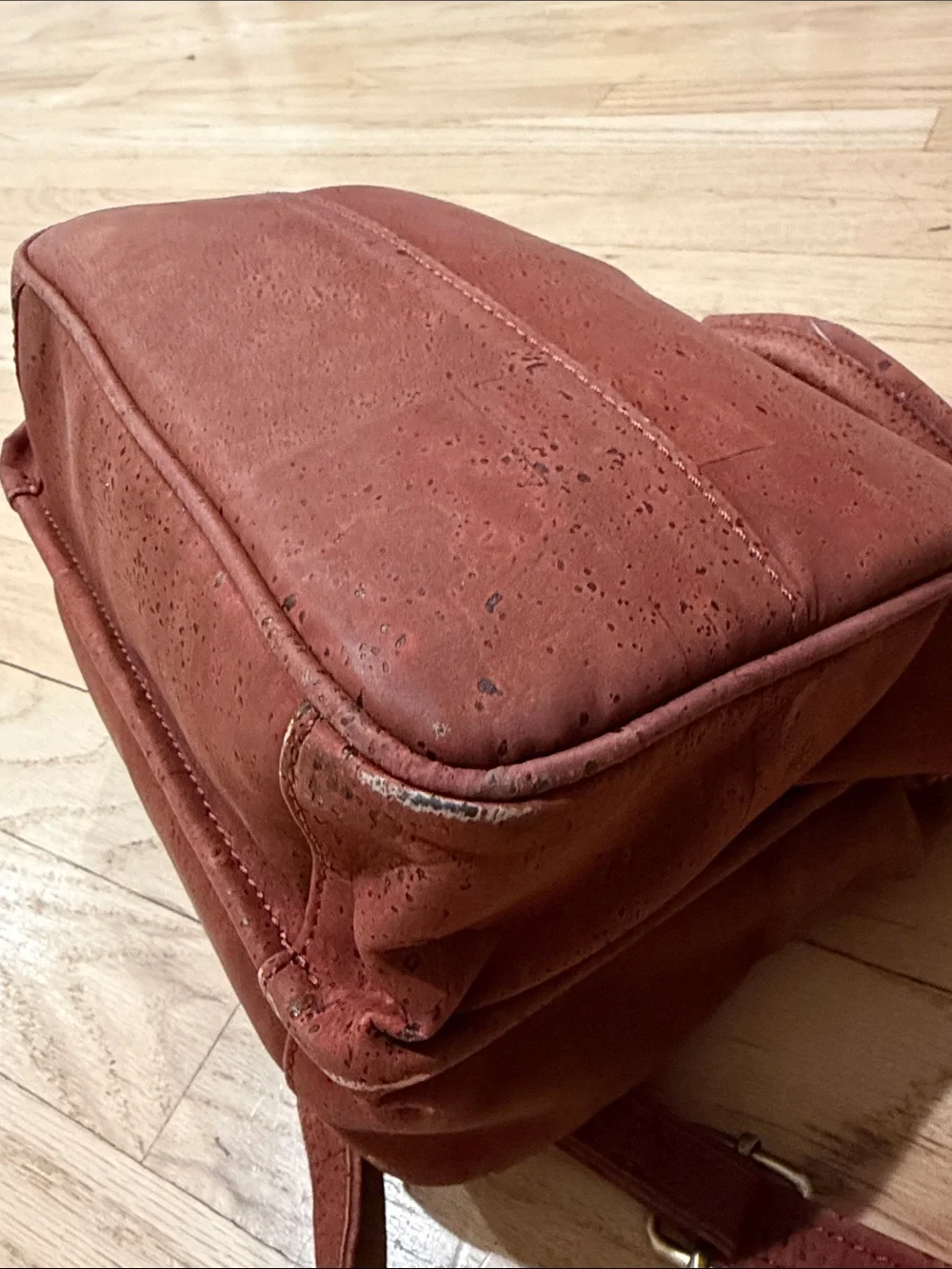 Rust Brown Women's Backpack Purse - Classic Structured Top-Handle Backpack